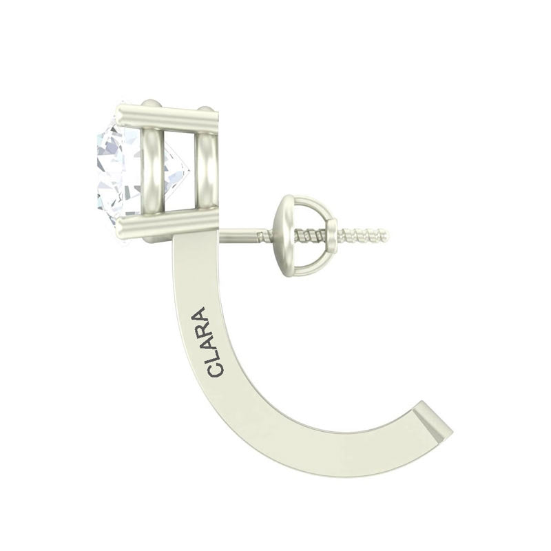 Clara 925 Sterling Silver and Cubic Zirconia Hoop Amy Earring