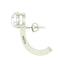 Clara 925 Sterling Silver and Cubic Zirconia Hoop Amy Earring
