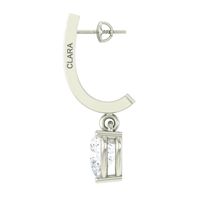 Clara 925 Sterling Silver and Cubic Zirconia Dangle & Drop Adelyn Earring With Screw Back for Women & Girls