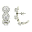 Clara 925 Sterling Silver and Cubic Zirconia Hoop Noelle Earring With Screw Back for Women & Girls