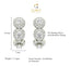 Clara 925 Sterling Silver and Cubic Zirconia Hoop Noelle Earring With Screw Back for Women & Girls