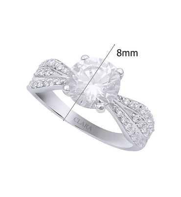 Solitaire Sterling Silver Ring