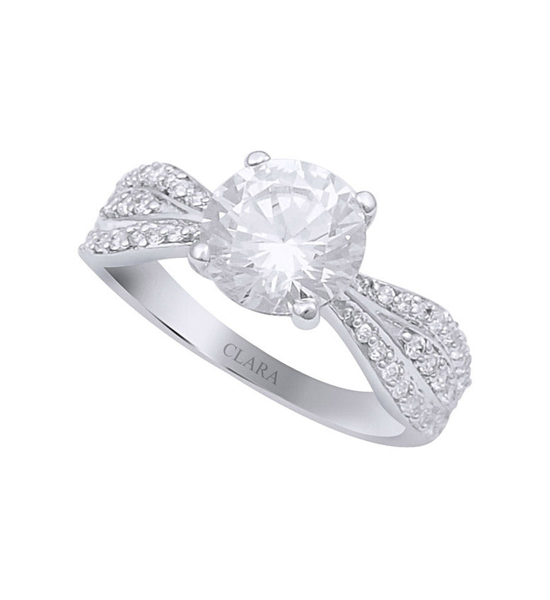 Solitaire Sterling Silver Ring