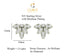 CLARA 925 Sterling Silver Rhodium Plated Elsie Pendant Earring Necklace Set with Chain Gift for Women and Girls