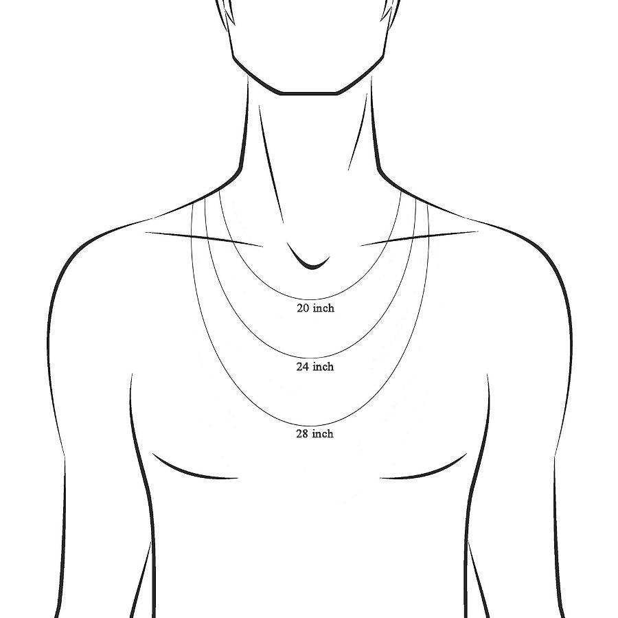 Clara Anti-Tarnish 92.5 Sterling Silver Box Chain Necklace in 20 24 28 inches for Men & Boys