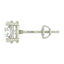 CLARA 925 Sterling Silver Swiss Zirconia 6.5 mm Earring With Screw Back Gift for Women and Girls