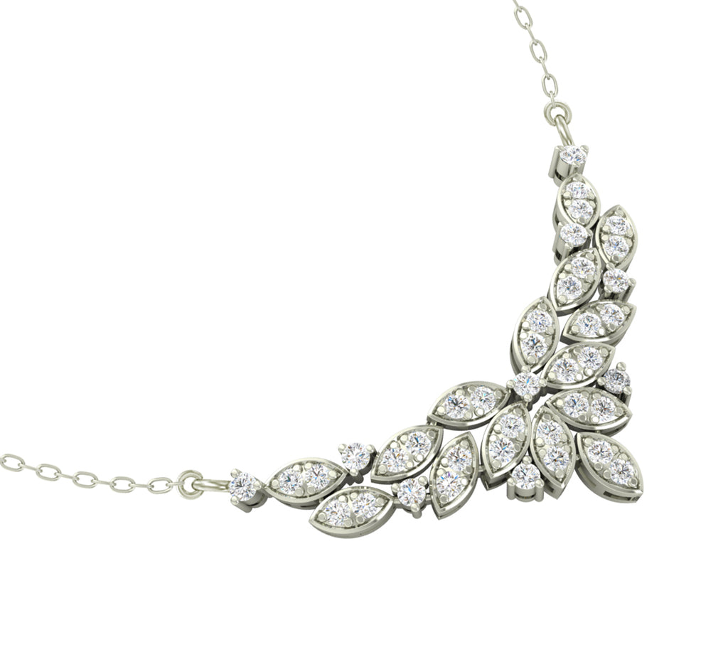 CLARA 925 Sterling Silver Rhodium Plated Cubic Zirconia Pendant with Chain Gift for Women & Girls