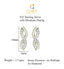 CLARA 925 Sterling Silver Rhodium Plated Twist Pendant Earring Necklace Set with Chain Gift for Women and Girls