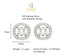 CLARA 925 Sterling Silver Rhodium Plated Halo Pendant Earring Necklace Set with Chain Gift for Women and Girls