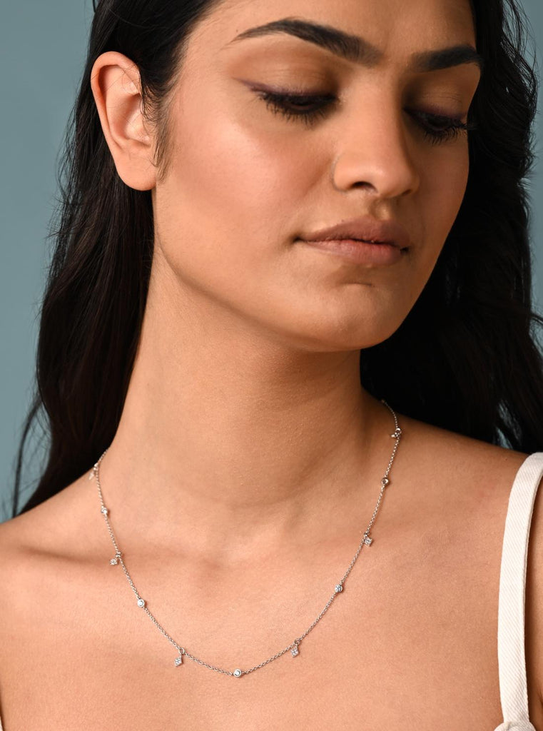CLARA 925 Sterling Silver Minimal Daily wear Charm Minimal Necklace Chain 