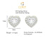 CLARA 925 Sterling Silver Rhodium Plated Valentine Pendant Earring Necklace Set with Chain Gift for Women and Girls