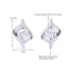 Clara Made with Swiss Zirconia 925 Sterling Silver Platinum Plated Mia Solitaire Earring Gift For Women & Girls