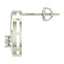 CLARA 925 Sterling Silver Swiss Zirconia Evie Earring With Screw Back Gift for Women and Girls