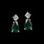 Clara 925 Sterling Silver Solitaire Green Drop Earrings