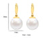 Clara 92.5 Sterling Silver Gold Plated Classic Pearl Earrings Gift for Women and Girls