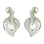 CLARA 925 Sterling Silver Swiss Zirconia Stella Earring With Screw Back Gift for Women and Girls