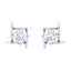 Silver Maria Solitaire Earrings