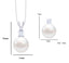 Clara 92.5 Sterling Silver Classic Pearl Pendant Earrings Set with Chain Jewellery Set Gift for Women and Girls