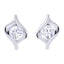 Silver Mia Solitaire Earrings