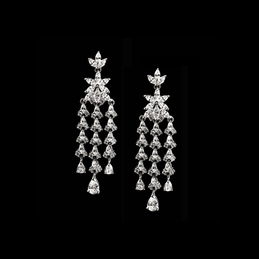 Clara 925 Sterling Silver Shiza Dangler Earrings