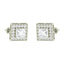 CLARA 925 Sterling Silver Swiss Zirconia Princess Earring With Screw Back Gift for Women and Girls