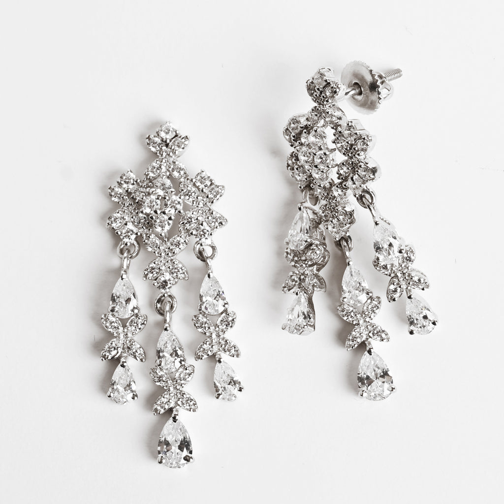 Clara 925 Sterling Silver Queen'S Dangler Earrings