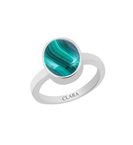 Certified Malachite (Daana Firang) 9.3cts or 10.25ratti Elegant  Silver Ring