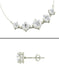 5 Stone Silver Chain Pendant with Earring