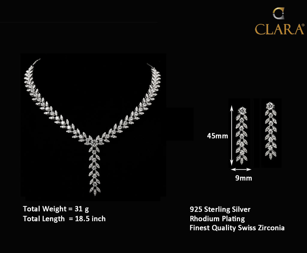 Clara 925 Sterling Silver Aiza Necklace