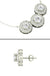 CLARA 925 Sterling Silver Rhodium Plated Poppy Pendant Earring Necklace Set with Chain Gift for Women and Girls
