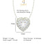CLARA 925 Sterling Silver Rhodium Plated Valentine Pendant Earring Necklace Set with Chain Gift for Women and Girls