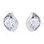Silver Noa Solitaire Earrings