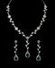 Clara 925 Sterling Silver Leafy Green Necklace