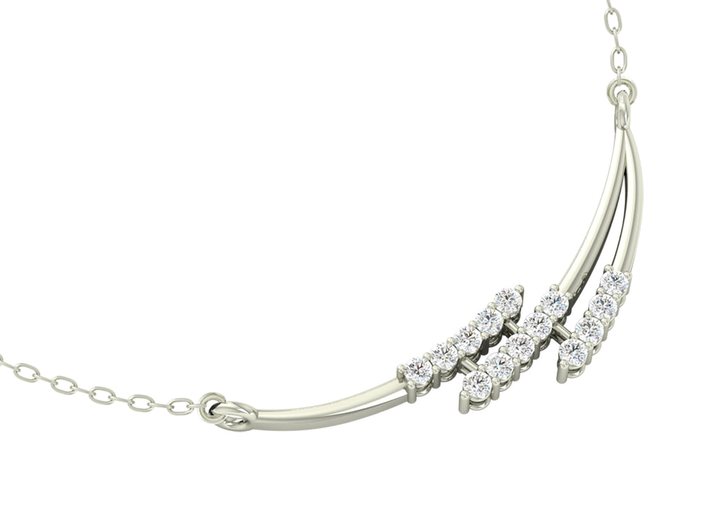 CLARA 925 Sterling Silver Rhodium Plated Isla Pendant with Chain Gift for Women and Girls