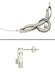 CLARA 925 Sterling Silver Rhodium Plated Evie Pendant Earring Necklace Set with Chain Gift for Women and Girls
