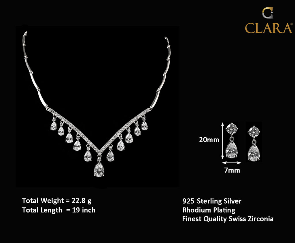 Clara 925 Sterling Silver Liba Necklace