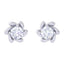 Silver Alma Solitaire Earrings