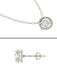 CLARA 925 Sterling Silver Rhodium Plated Rope Pendant Earring Necklace Set with Chain Gift for Women and Girls