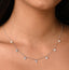 CLARA 925 Sterling Silver Heart Charm Minimal Necklace Chain 