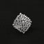Clara 925 Sterling Silver Cluster Adjustable Cocktail Ring 