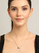 CLARA 925 Sterling Silver Key & Heart Charm Necklace Chain 