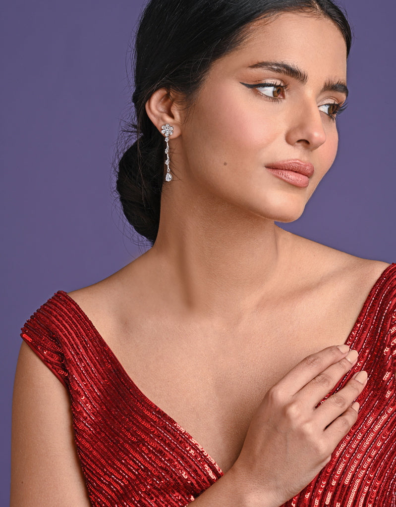 Clara 925 Sterling Silver Anaya Dangler Earrings